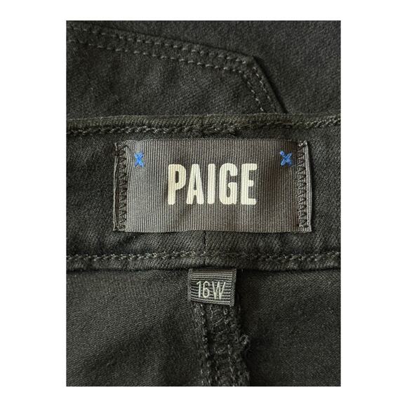 Paige Leenah High Waist Wide Leg Jeans black size 16W - Picture 5 of 7
